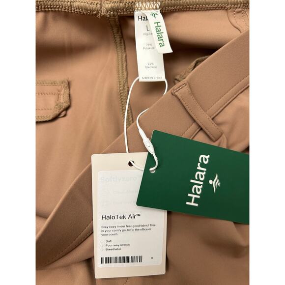 NWT High Waisted Side Pocket Straight Leg Work Pants, Burro, Size L - Picture 7 of 7